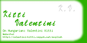 kitti valentini business card